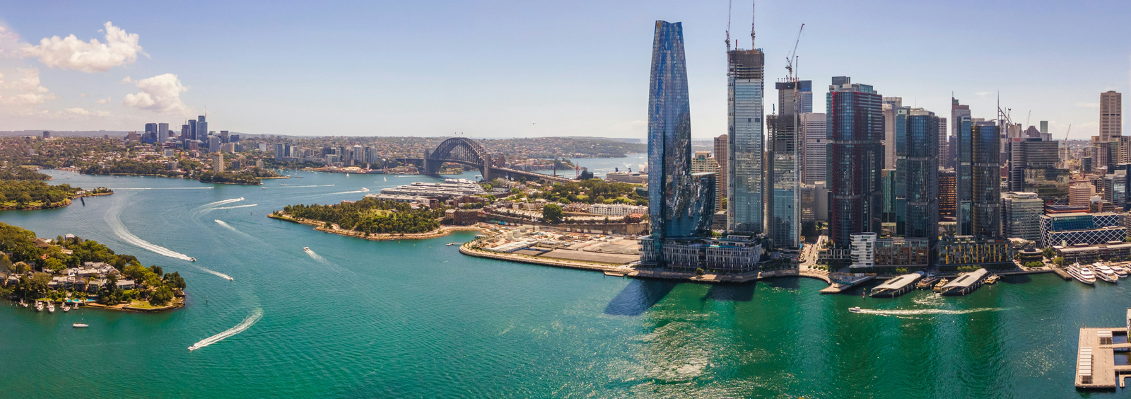 Sydney skyline featuring the Barangaroo precinct